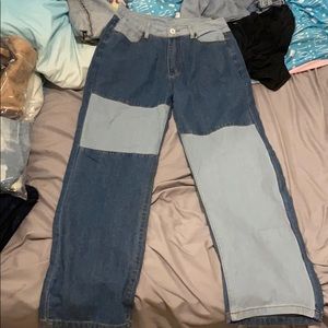 Two colored jeans